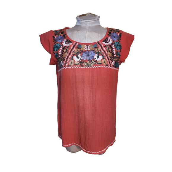 THML Womens Boho‎ Embroidered Top Size S - Picture 1 of 6